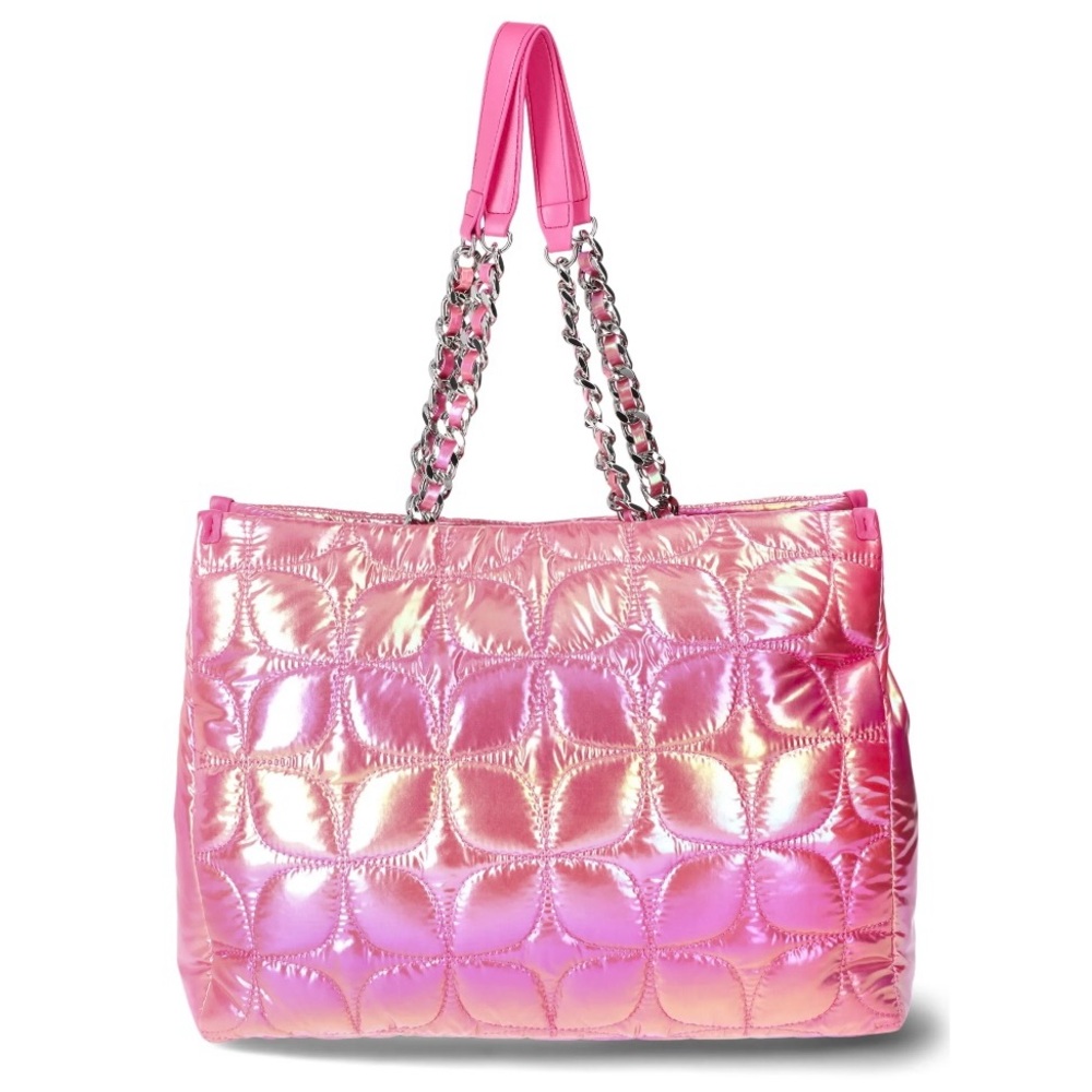 🎀 Paris Hilton NWT Carson Quilted Tote Pink Metallic-Limited Edition🎀 - Picture 3 of 5